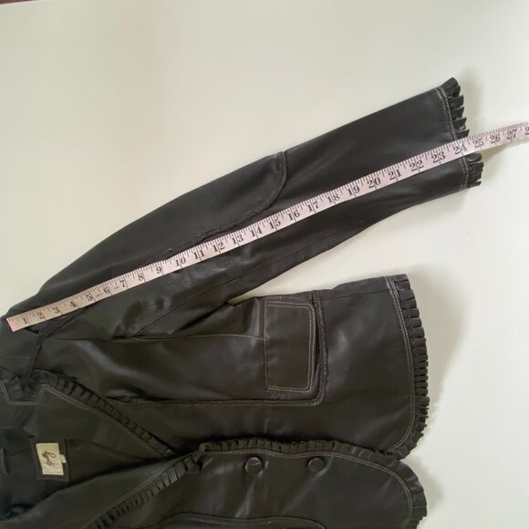 Scully Leather Dark Brown Western Style Blazer Jacket L - Picture 11 of 14